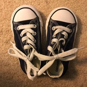 Navy blue converse gently used practically new